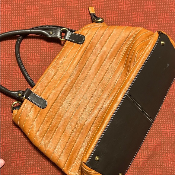 IL Duca Handbags - IL DucaStylish Orange and Black Women's Bag